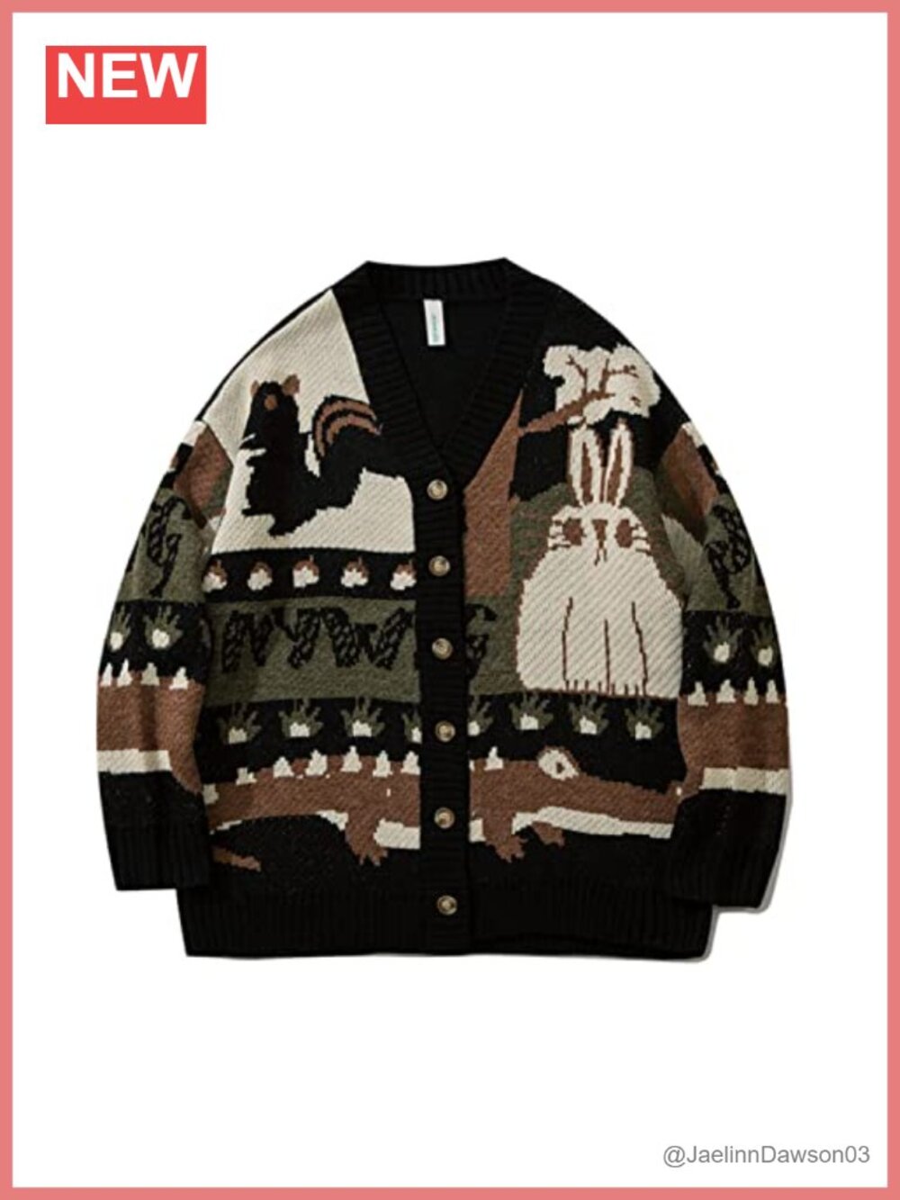 Women's Vintage Chunky Cable Knit Cardigan Sweater Oversized Preppy Pullover